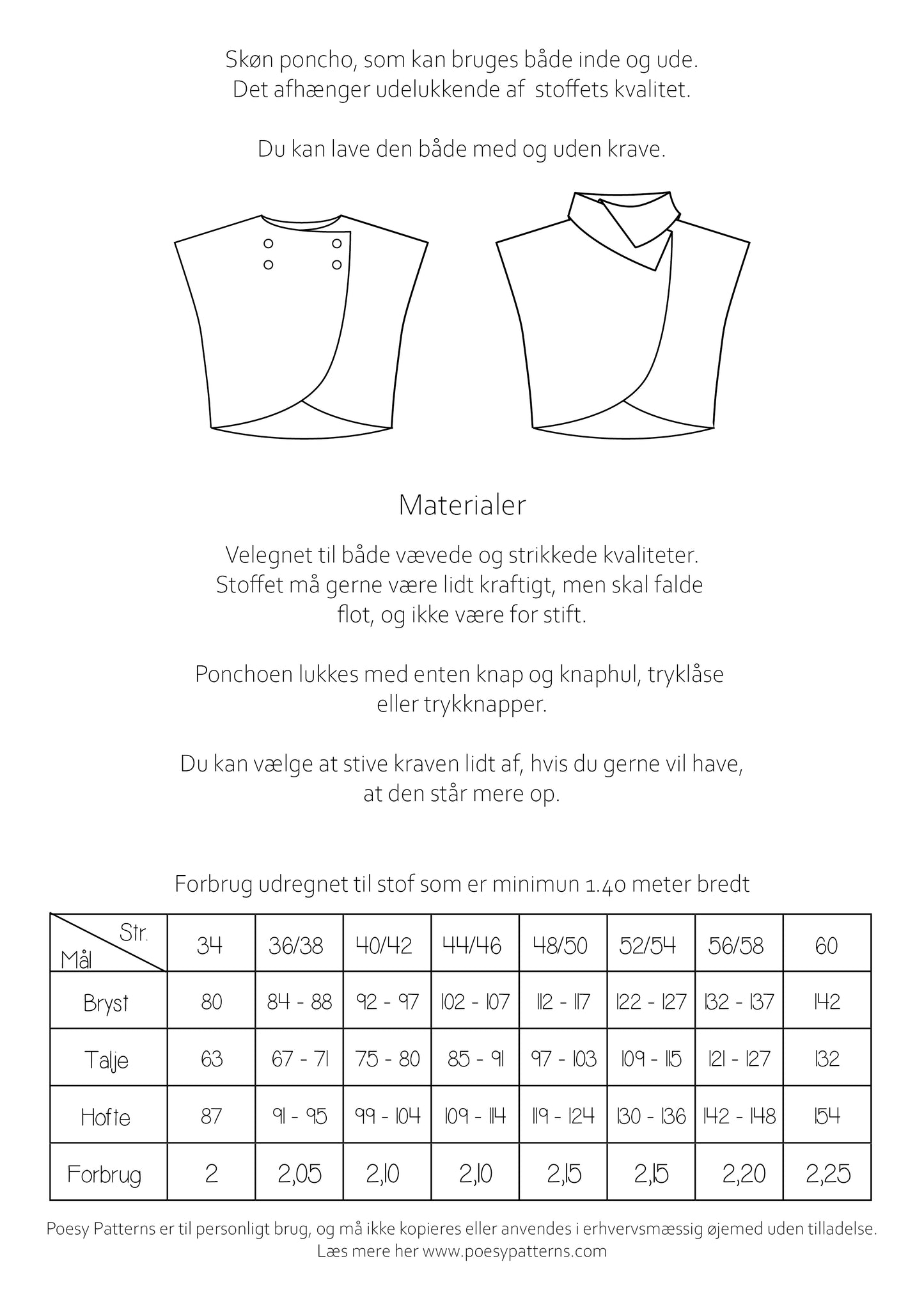Åben poncho 1022
