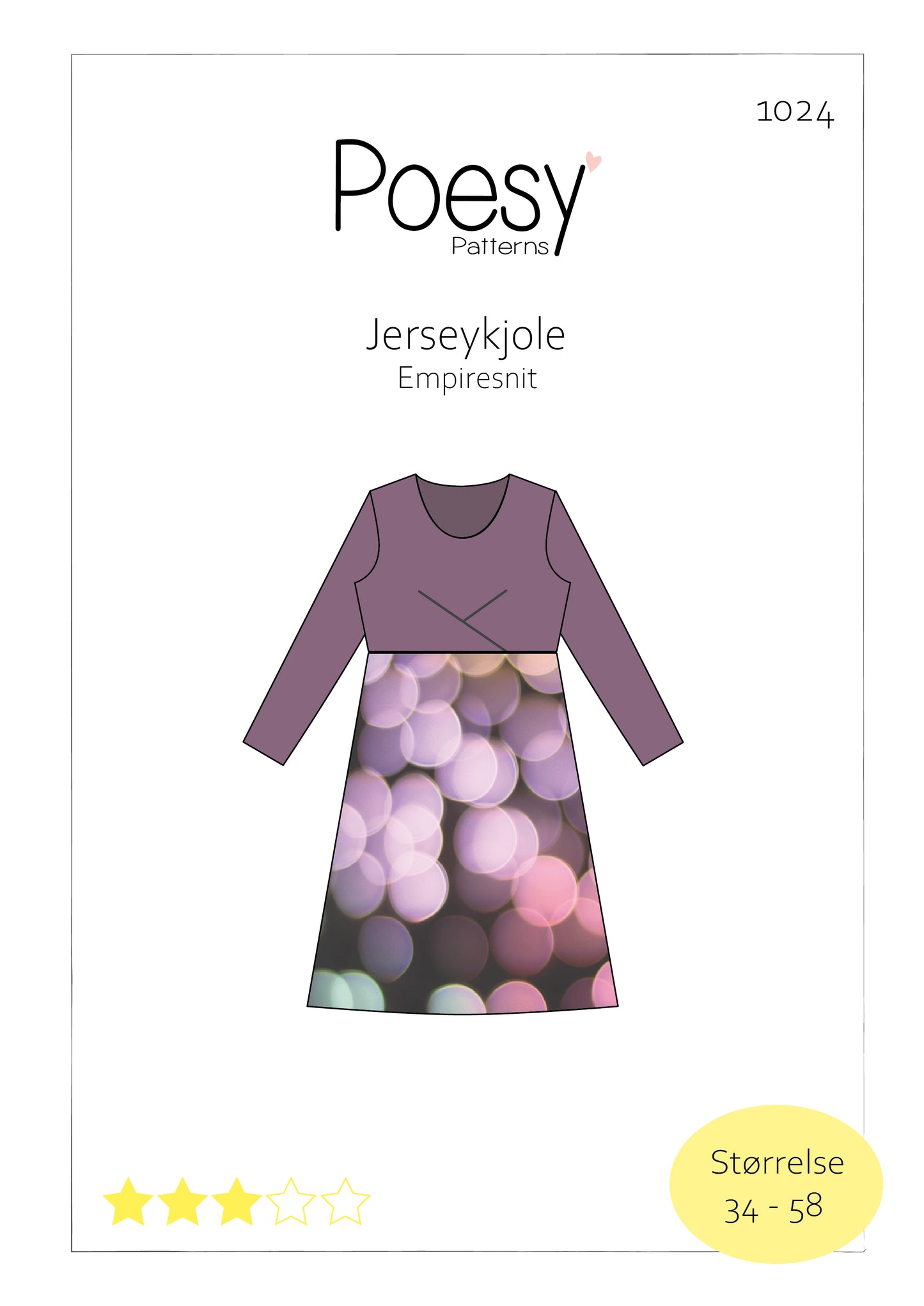 Jerseykjole med empiresnit 1024
