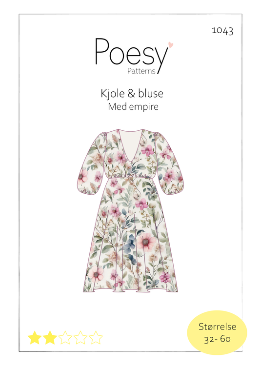 Kjole & bluse med empire 1043