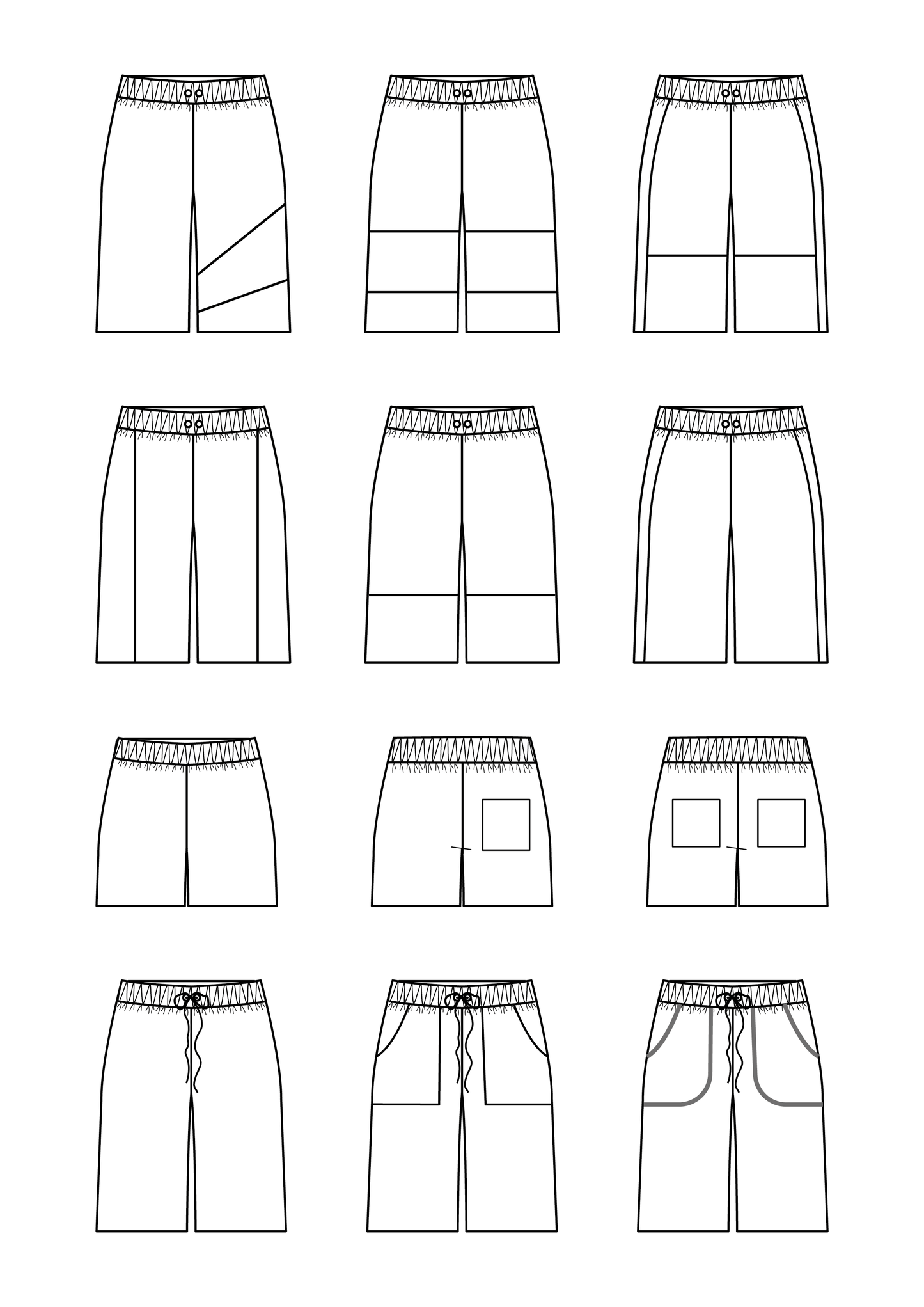 Shorts korte og lange 128