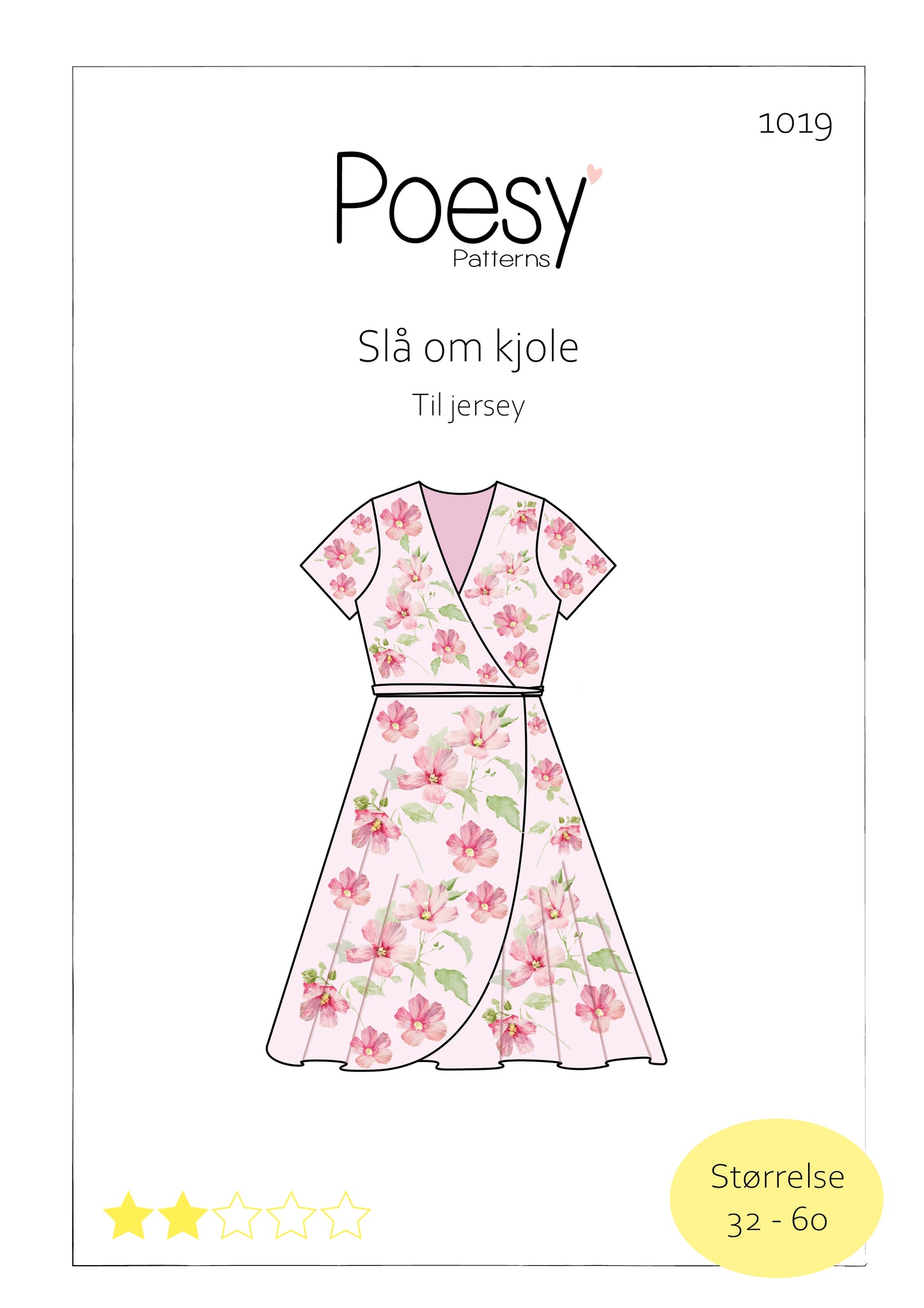 Slå om kjole til jersey - 1019