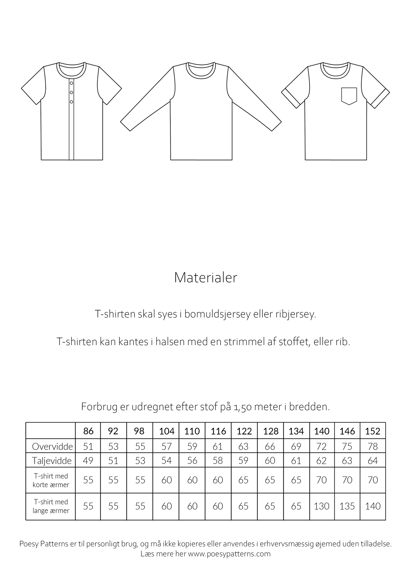 T-shirt med korte & lange ærmer 127