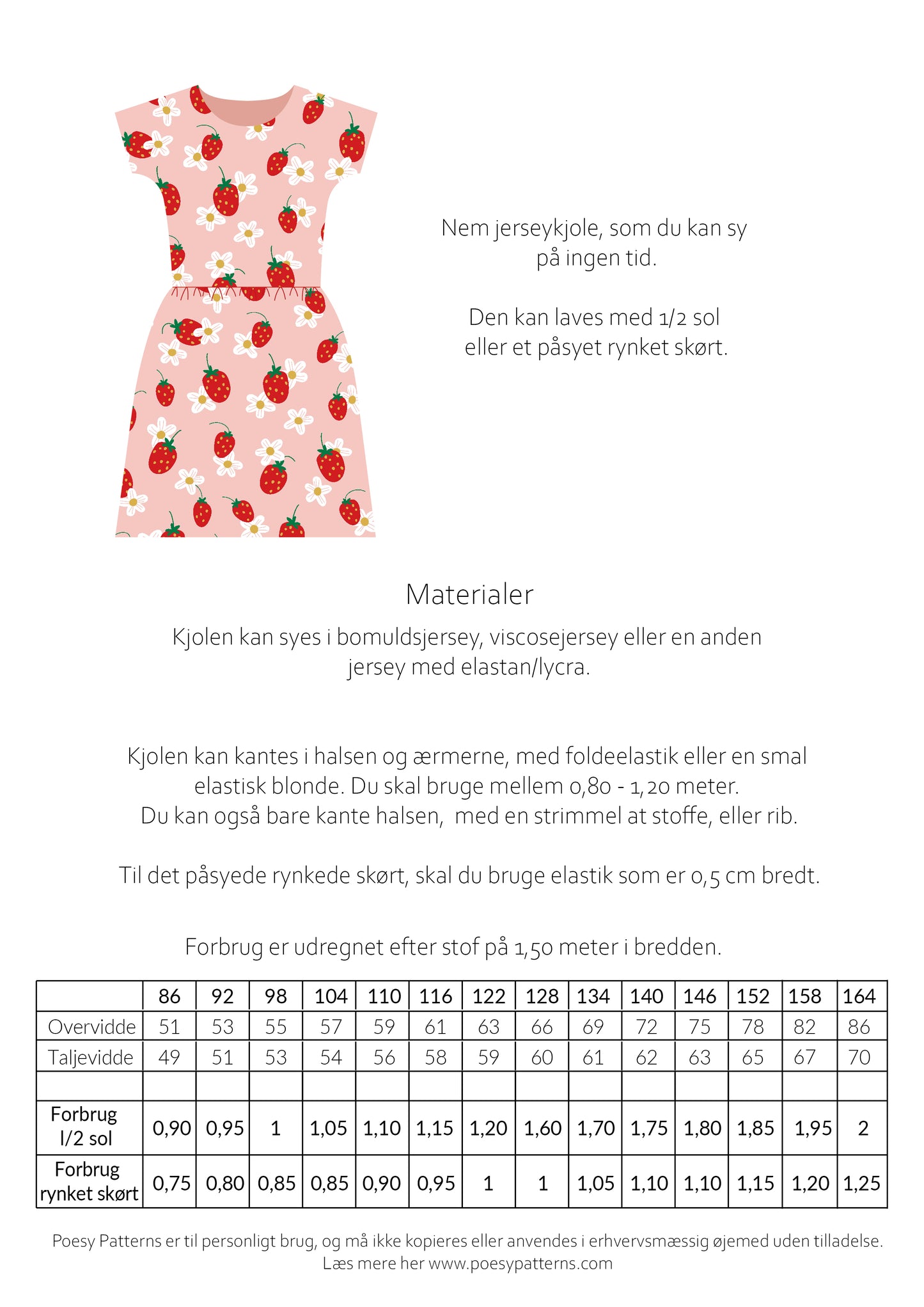 Pigekjole med 1/2 sol 108
