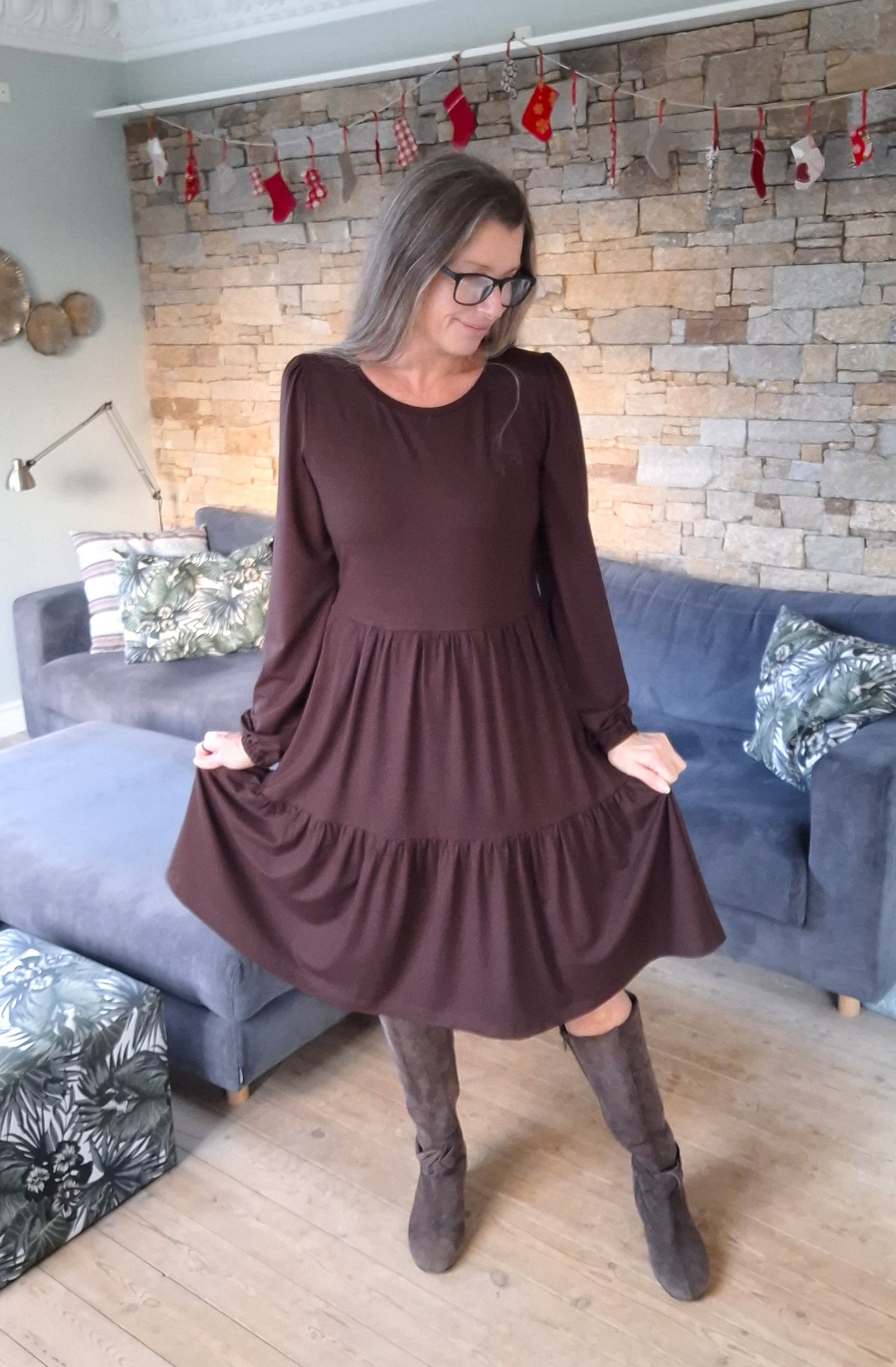 Etagekjole til jersey 1051