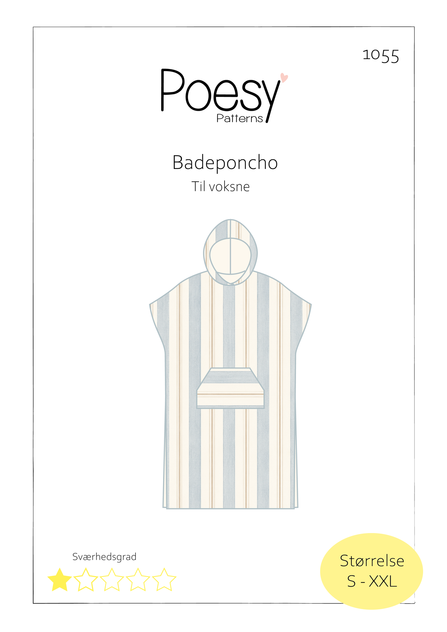 Badeponcho til voksne 1055
