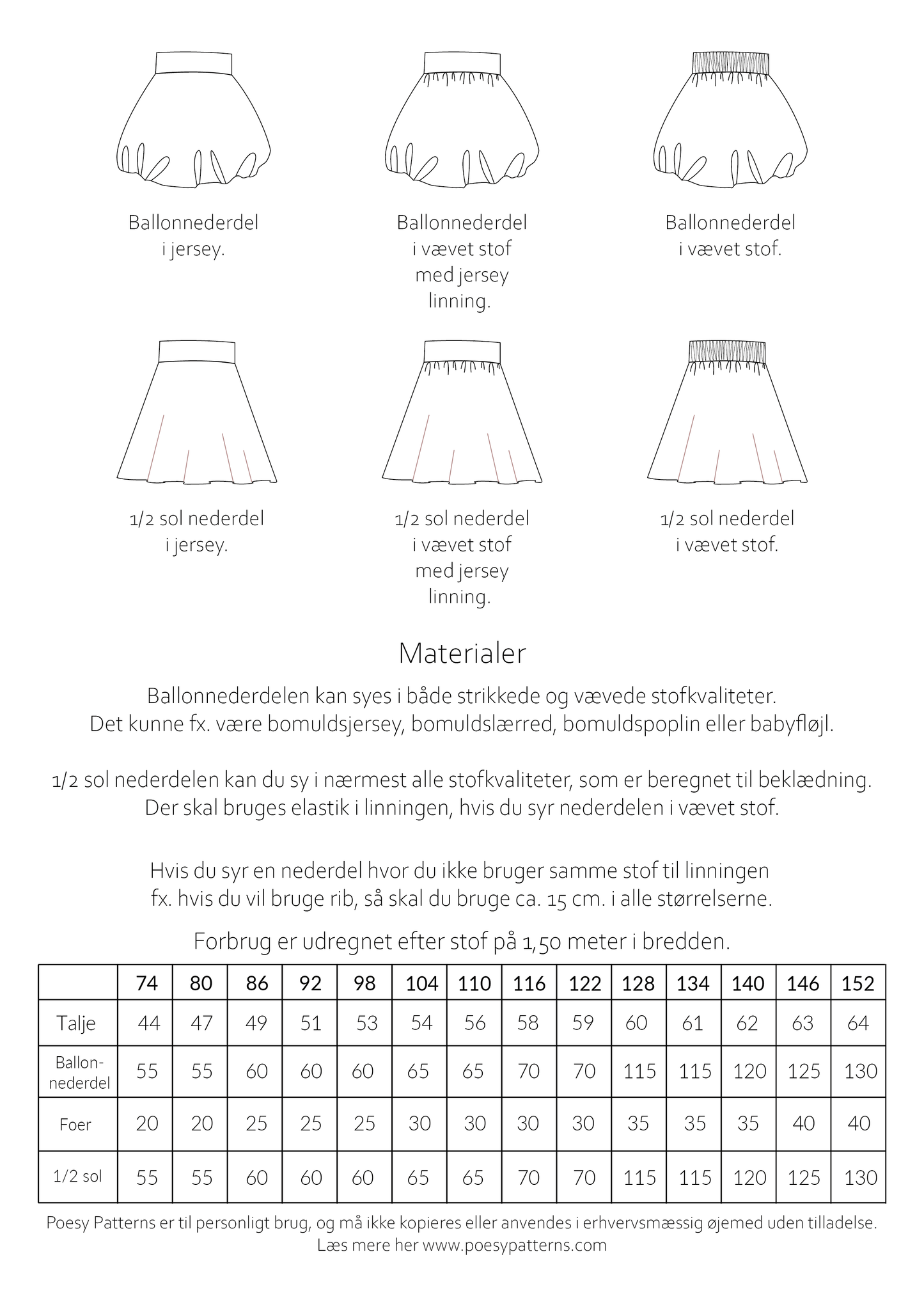 Ballonnederdel 117