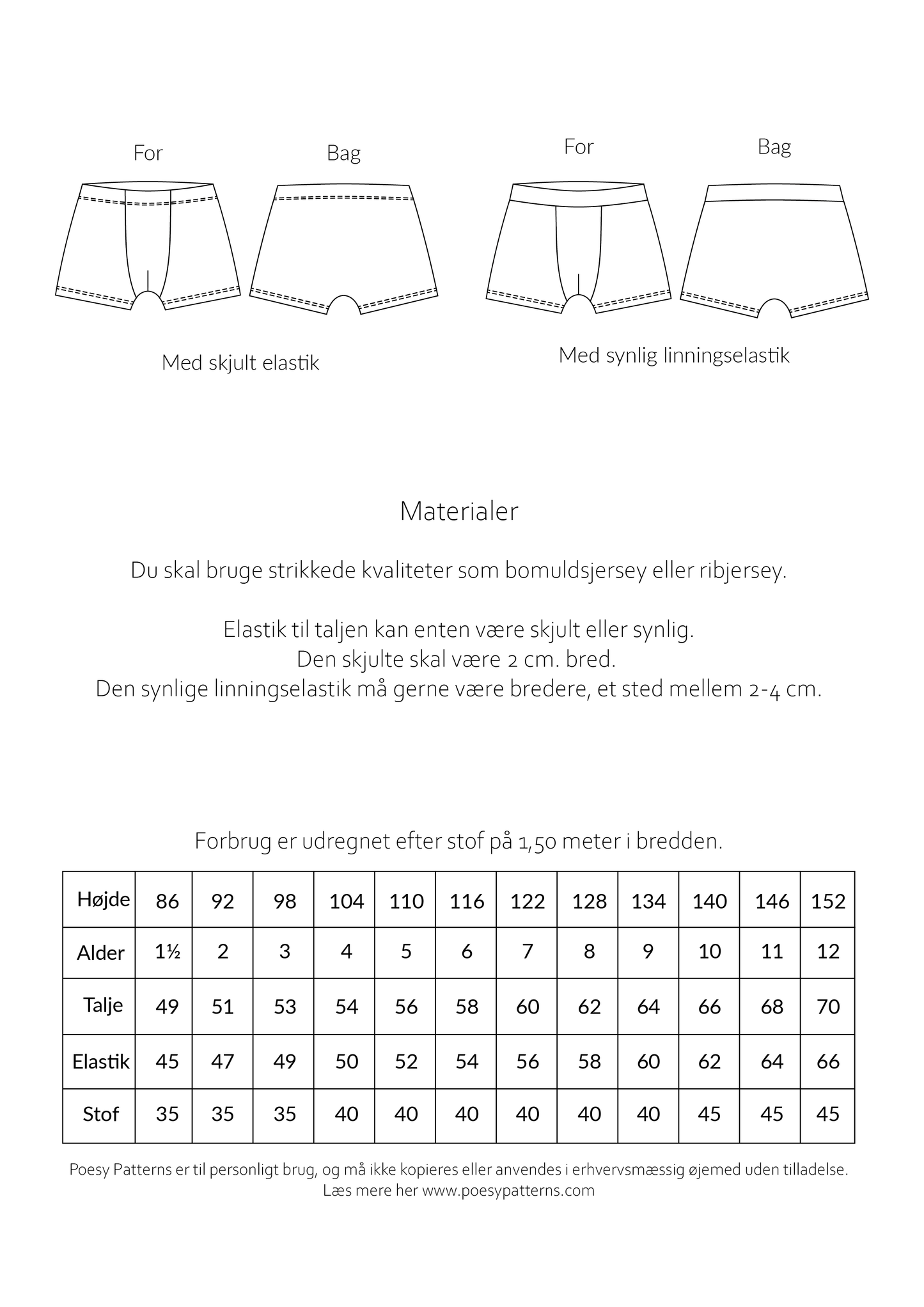 Boxershorts til børn 135