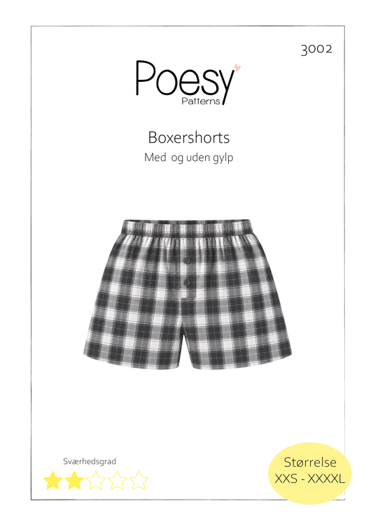 Boxershorts med og uden gylp 3002