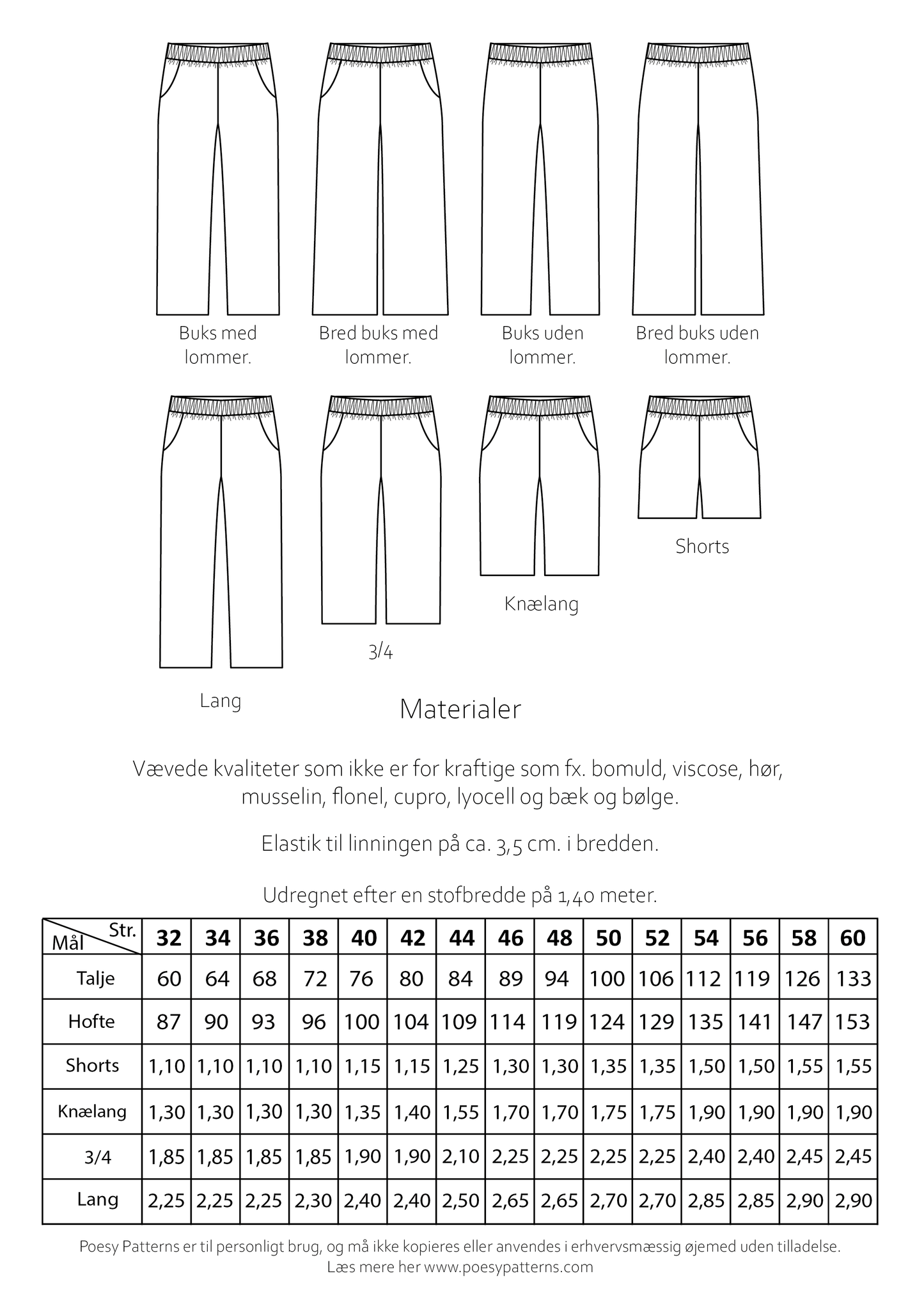 Bukser & shorts 1034