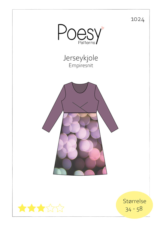 Jerseykjole med empiresnit 1024