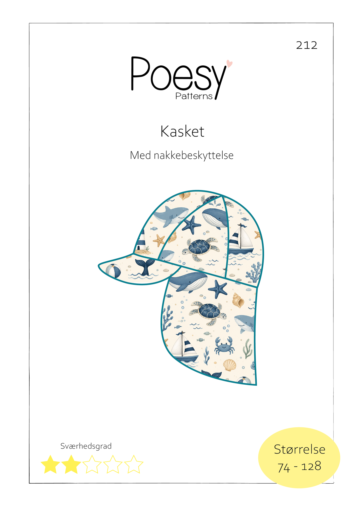 Kasket med nakkebeskyttelse 212