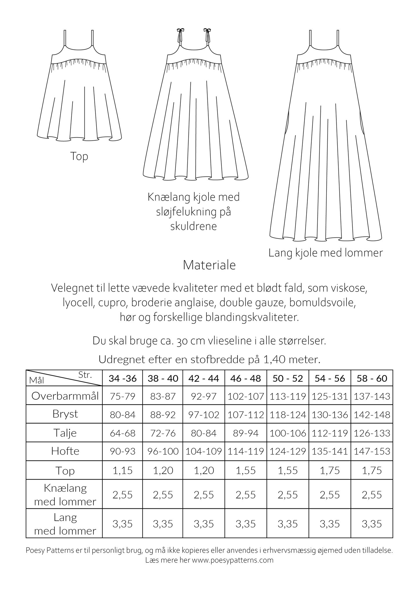 Maxikjole med stropper 1058
