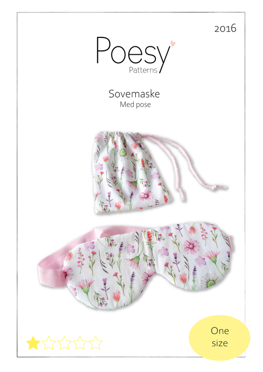 Sovemaske med pose 2016 - Kun pdf-mønster