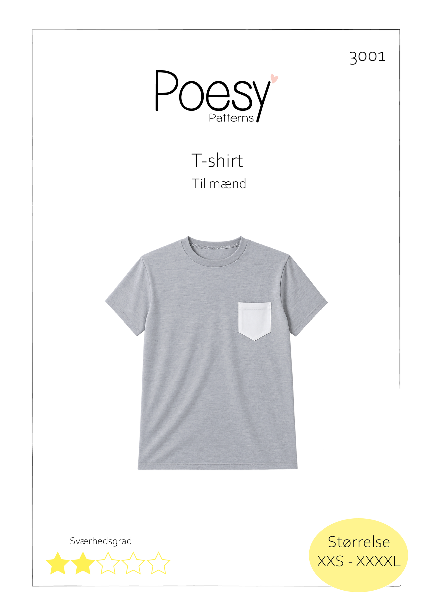 T-shirt til mænd 3001