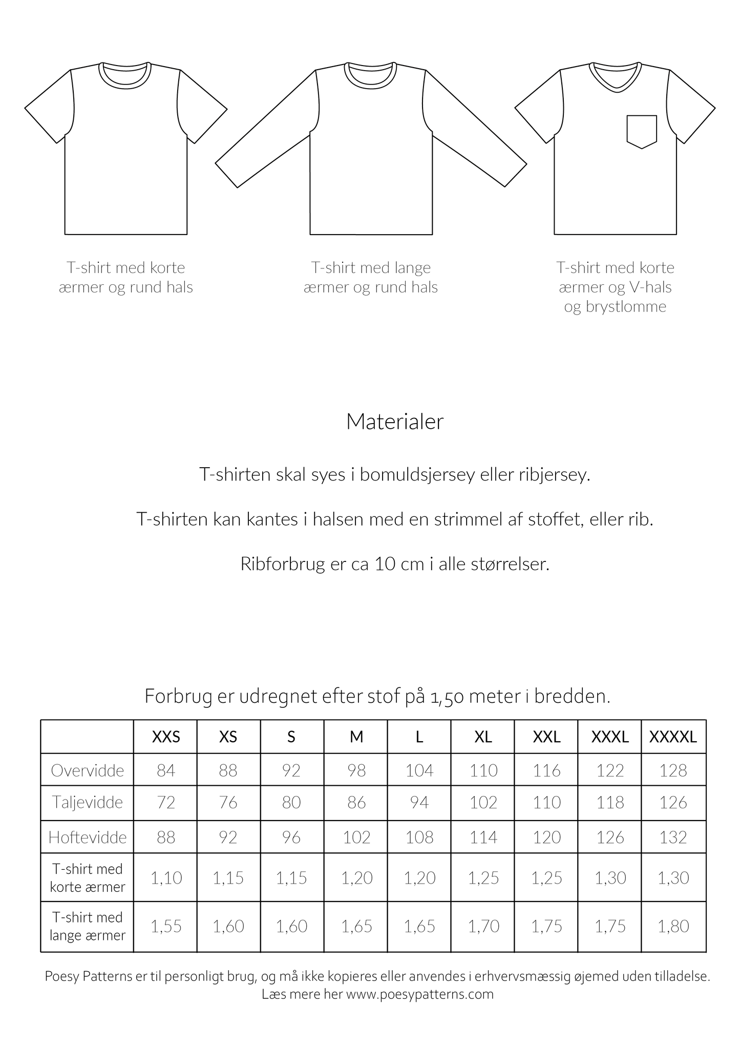 T-shirt til mænd 3001
