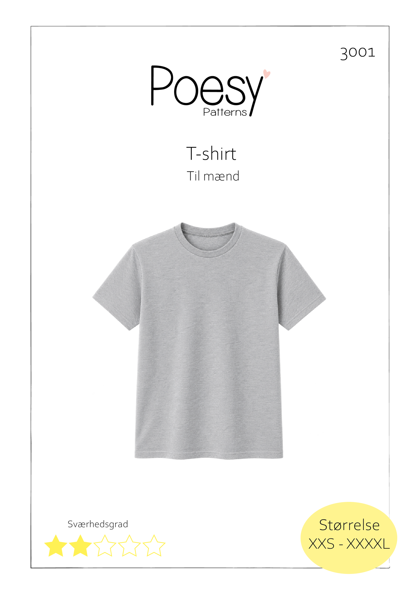 T-shirt til mænd 3001