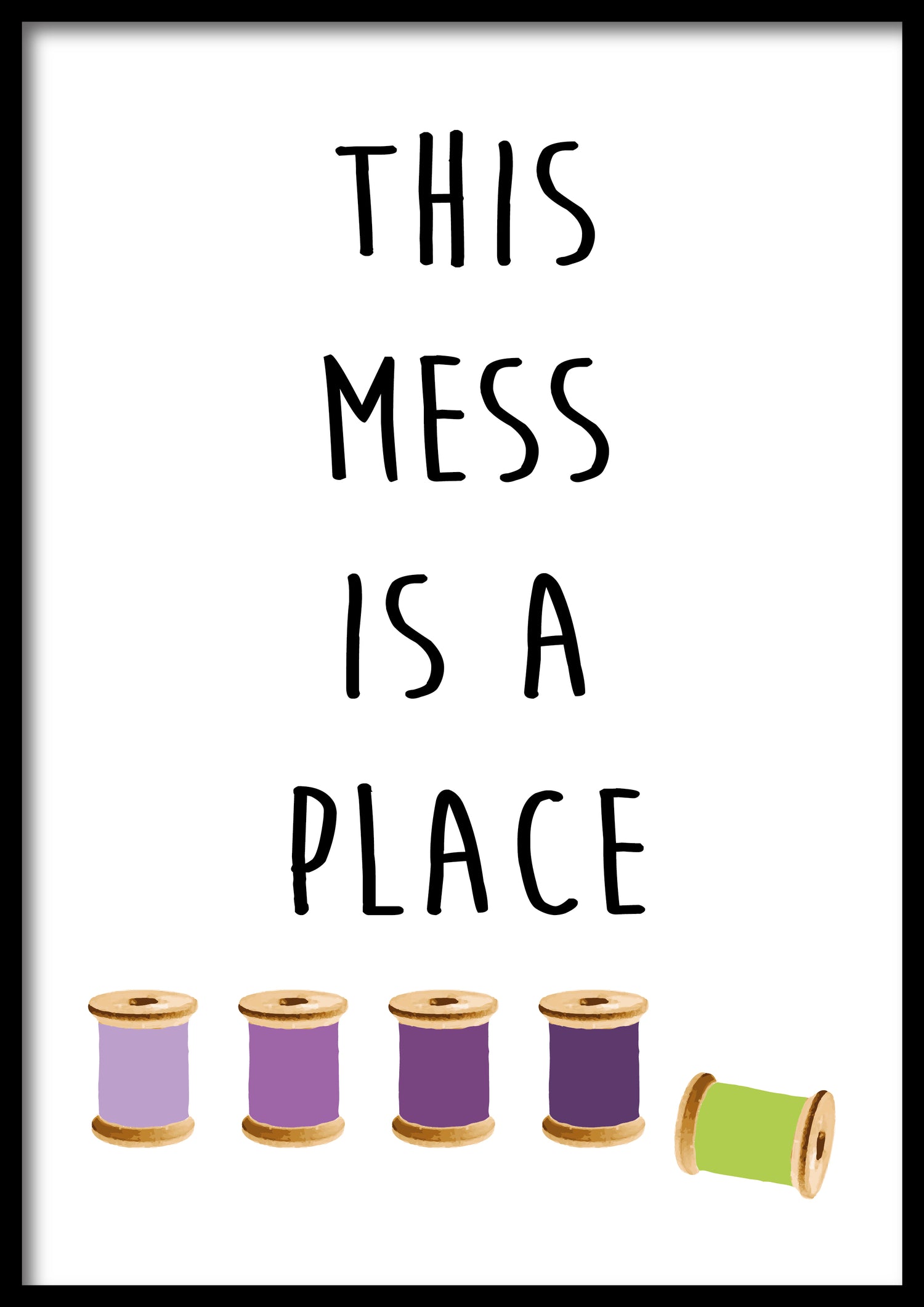Mess Place Plakat - Flere farver - Pdf - This mess is a place – Poesy patterns