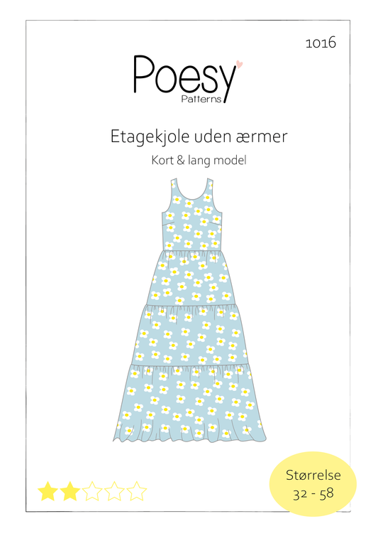 Etagekjole uden ærmer 1016